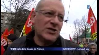 preview picture of video 'Manifestation à Grenoble (19/20 Alpes, France 3, 31 Janvier 2013)'