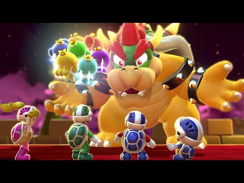 Super Mario 3D World 100% Walkthrough - World Castle (4 Players)