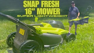 REVIEW: SnapFresh 40V Cordless Electric 16" Lawn Mower 4.0Ah Battery x 2 and Fast Charger Included