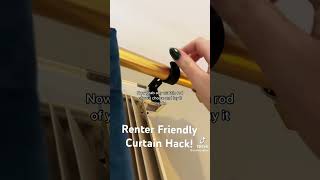 Renter Friendly Curtain Hack. #amazonfinds #curtains #apartmentideas #curtainsolutions #diyapartment