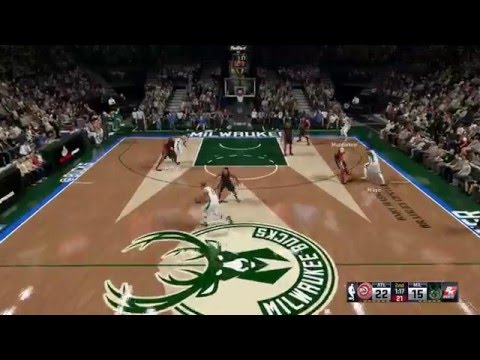 NBA 2K16 Gameplay Hawks vs Bucks (PS4) 60FPS