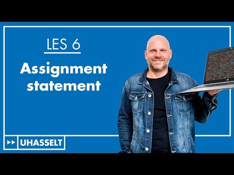 De toekenning (assignment statement)