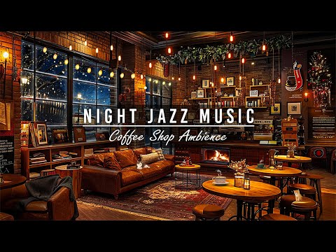 Smooth Jazz Ballad Music at Night Cafe Shop Ambience for Working, Studying, Sleeping | Cafe Music