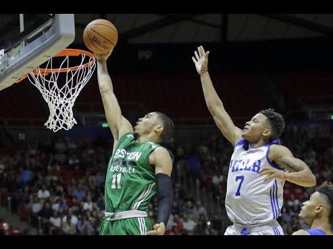Jayson Tatum First Summer League Game Highlights - Celtics vs. 76ers - 21 pts. 7 reb. 5 stls.