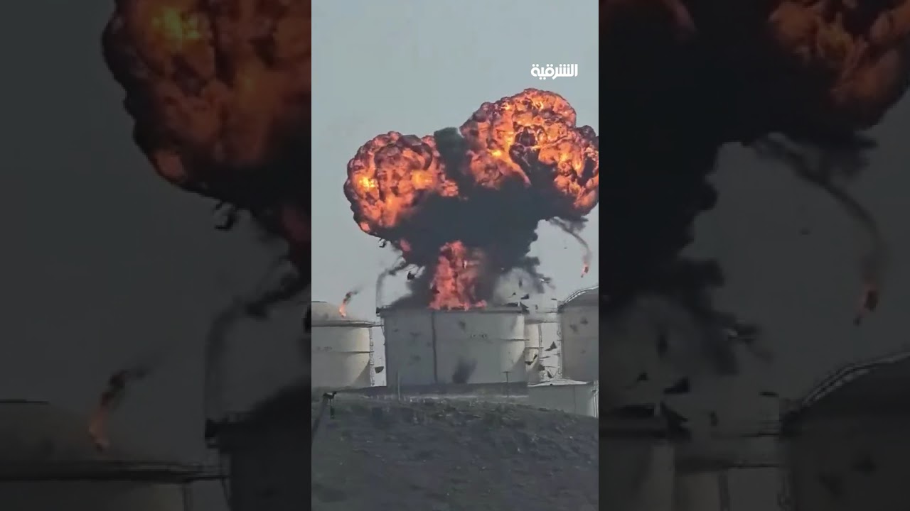 فيديو | مسيرة تضرب خزان وقود في سلطنة عُمان