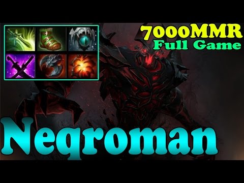 Dota 2 - Neqroman 7000 MMR Plays Shadow Fiend - Full Game - Ranked Match Gameplay!