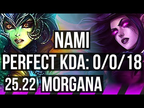 NAMI & Ezreal vs MORGANA & Caitlyn (SUP) | 0/0/18 | EUW Master | 25.22