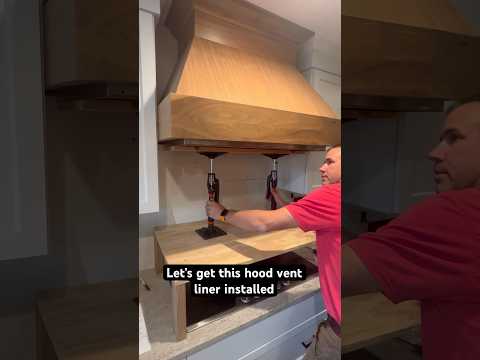 How to Install a hood vent liner after hood already in place #kitchenremodel #kitchenhood #reno