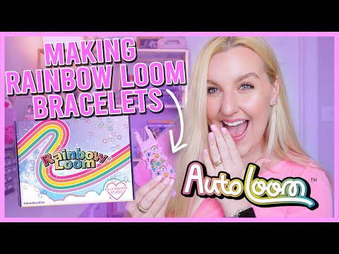 Trying Rainbow Loom's ✨NEW✨ AutoLoom for the First Time!! (& HUGE RAINBOW LOOM GIVEAWAY🌈💖)