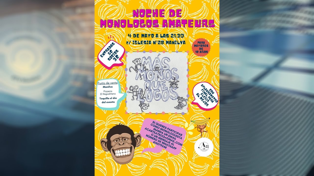 Este sábado se celebra la Noche de Monólogos Amateurs