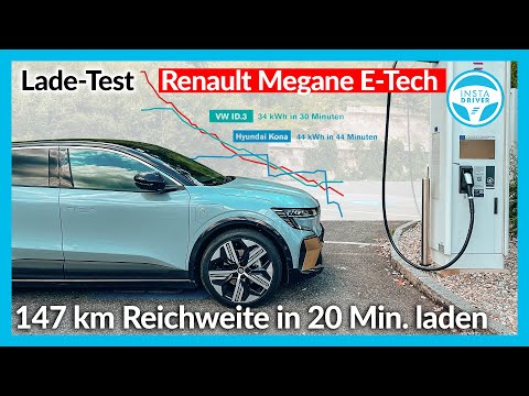 Renault Megane E-Tech Lade-Test | Reichweite nach 10/20 Minuten laden und Kofferraum