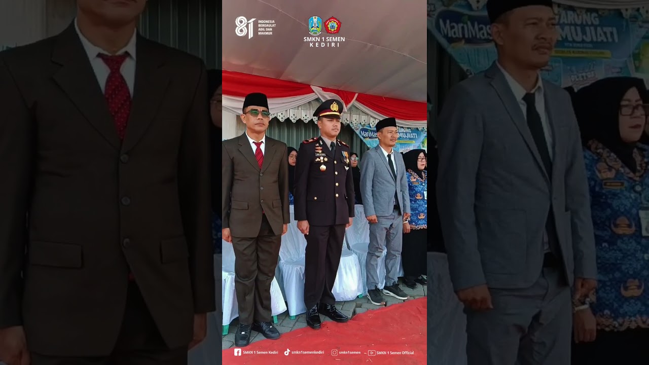 UPACARA PERINGATAN HUT RI KE 81 DI SMKN 1 SEMEN