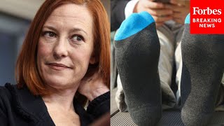 Viral Moment: Jen Psaki jokes about Fox News reporter's awesome socks