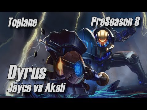 Dyrus - Jayce vs Akali Toplane - PreSeason 8