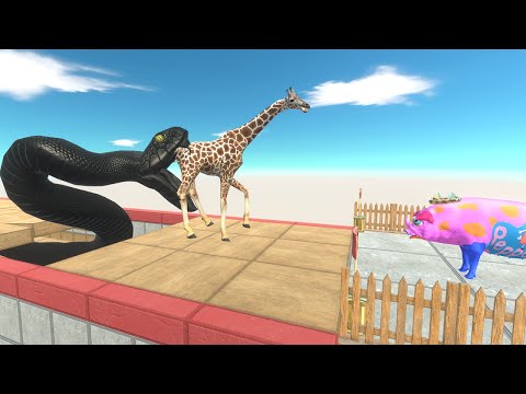 DEADLY GIANT BLACK SNAKES HIDDEN BELOW - Animal Revolt Battle Simulator