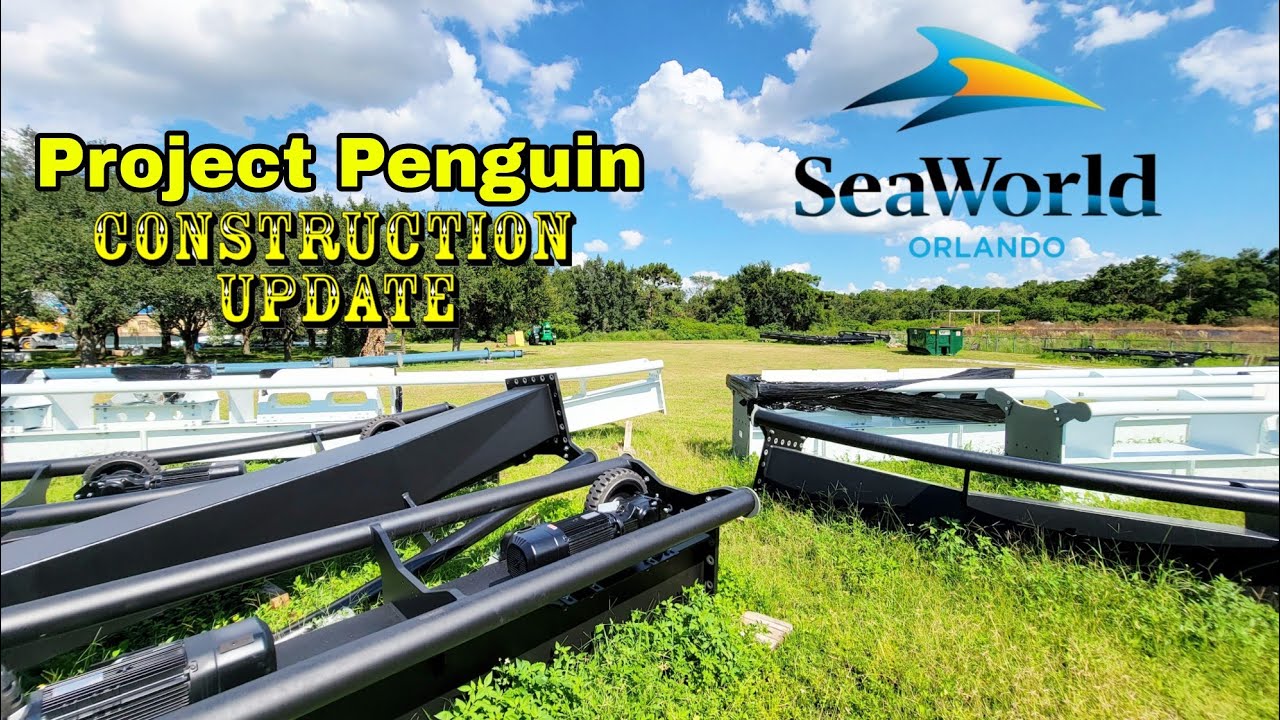 SeaWorld Orlando | Project Penguin 2024 Roller Coaster | Construction Update 9.10.23