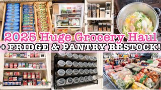 HUGE GROCERY HAUL 2025 + FRIDGE RESTOCK & PANTRY ORGANIZATION | SELLE DESHIRO | CLEAN AND ORGANIZE
