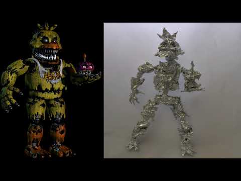 Nightmare Chica - Aluminum Foil Sculpture