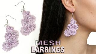 Crochet Mesh Earrings For Absolute Beginners - Step by Step Quick & Easy DIY