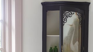 How to use decoupage on the reverse side of glass,DIY furniture flip￼￼.