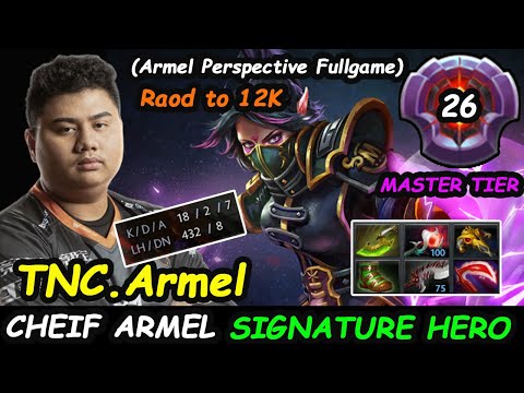 TNC Armel [Templar Assassin] Signature hero Road to 12K MMR Master Tier Perspetive Fullgame Dota 2