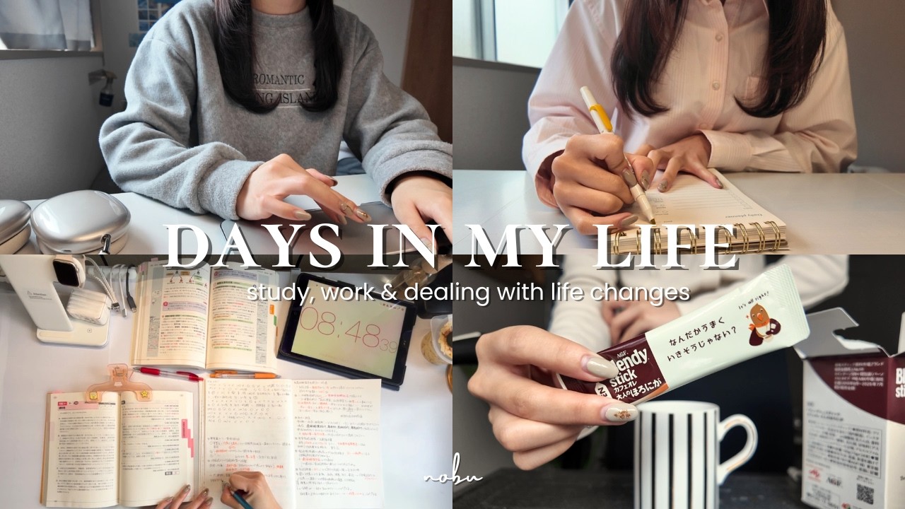vlog) 朝活×資格勉強×仕事✏️新生活の不安と向き合う社会人のリアルな日常🌸⌇study vlog, productive days, dealing with anxiety