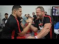 Arm Wrestling after pull at Arnold Classic 2022