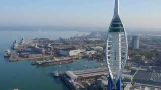 Portsmouth Harbour in 4k www.sussexbyair.com
