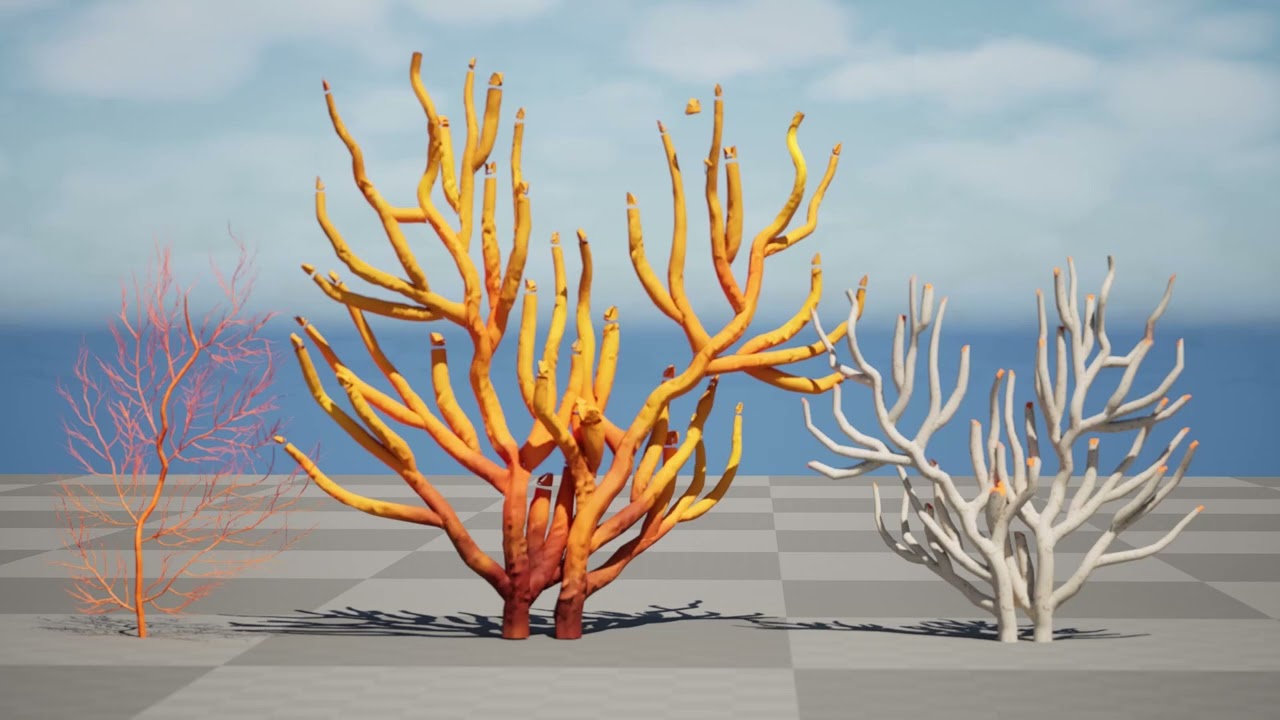 Gorgonian Coral s Pack with Free Tutorial 3D Model