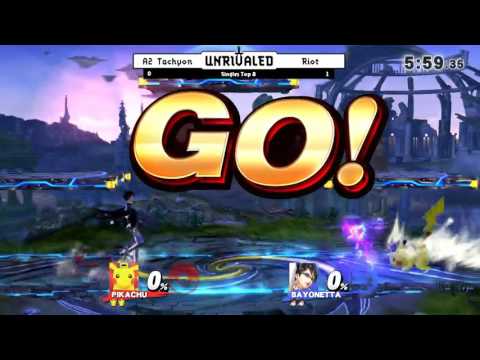 Unrivaled 2 WiiU - A2 Tachyon (Pikachu) vs Riot (Bayonetta) - Losers Top 8