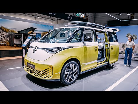 VW ID. BUZZ PRO 2024 CAMPER ELECTRIC REVIEW at Caravan Salon Düsseldorf 2023. The weekend option?