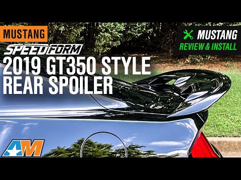 2015-2021 Mustang SpeedForm 2019 GT350 Style Rear Spoiler; Shadow Black Review & Install