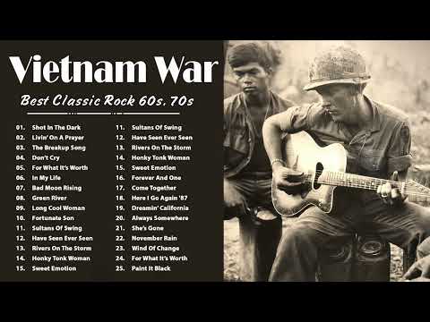 Top 100 Vietnam War Songs🎻BEST ROCK SONGS VIETNAM WAR MUSIC - Best Classic Rock Of 60s 70s