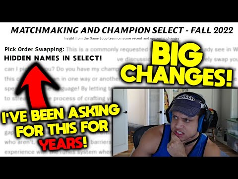 Tyler1 reacts to NEW CHAMPION SELECT Changes