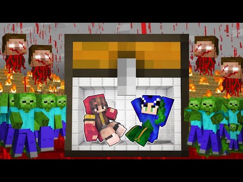 We Created Huge CHEST BUNKER to Survive BLOOD RAIN Zombie Apocalypse in Minecraft Hindi