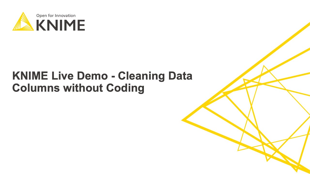 KNIME Live Demo - Cleaning Data Columns without Coding