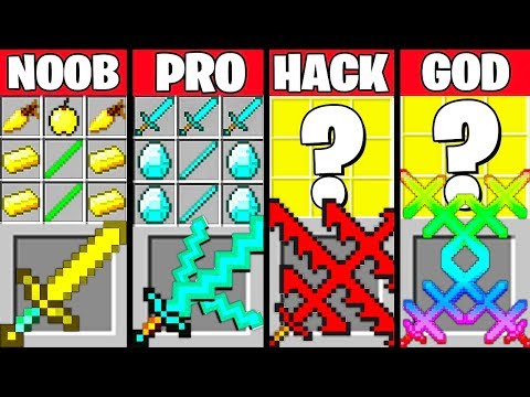Minecraft Battle: CURSED SWORD CRAFTING CHALLENGE - NOOB vs PRO vs HACKER vs GOD ~ Funny Animation
