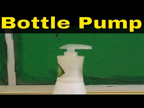 Part of a video titled How To Open A Bottle Pump-Shampoo, Soap, Or Lotion ...