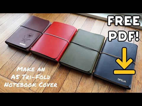 Make an A5 Tri-Fold Notebook Cover | Full Beginner Build-Along + Free PDF Pattern