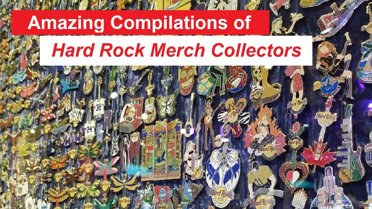 Inspirational Compilation of Hard Rock Cafe Merch Collectors Items - Pins, Magnets, Glasses, Tshirts