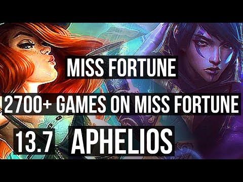 MISS FORTUNE & Pantheon vs APHELIOS & Milio (ADC) | 4.2M mastery, 2700+ games | KR Master | 13.7
