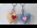 Populer Cara Mudah Membuat Gantungan Kunci Love Dari Kain Flanel Easy Tutorial Heart Keychain, Video Cerah!