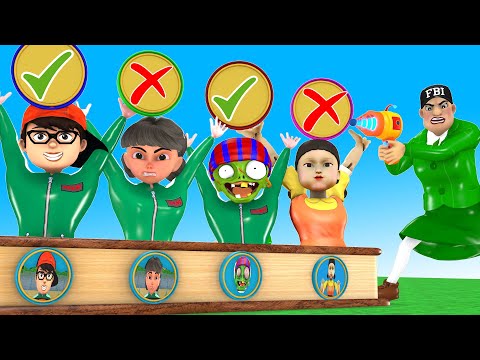 Squid Game (오징어 게임) vs Scary Stranger 3d police punish criminals in game candy shape