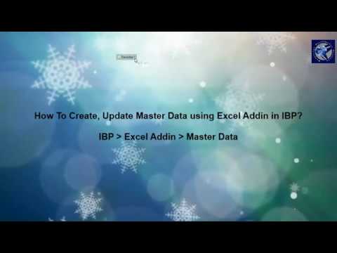 How to Create Update Master Data using Excel Addin in IBP