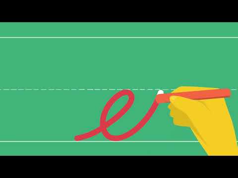 How to write a cursive letter “e” in lowercase