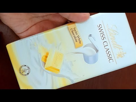 Unwrapping/Lindt/Swiss white chocolate 😋