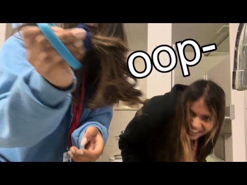 CUTTING MY HAIR IN SCHOOL ((GONE WRONG😱😱))