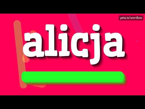 HOW TO SAY ALICJA? #alicja