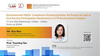 CCTL seminar on environmental NGOs’ compliance-enhancing roles