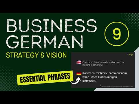 9. Strategy & Vision - Business German - Essential Phrases